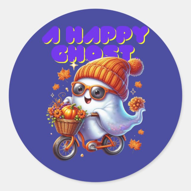 Cute Halloween Ghost Boo Sticker (Front)