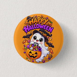 Cute Halloween Ghost Candy Pumpkin 3 Cm Round Badge