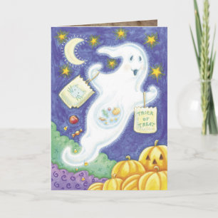 Cute Halloween Ghost Card