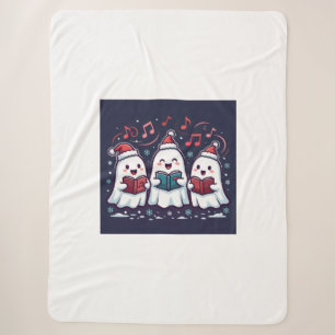 Cute Halloween Ghost Carolers Blanket