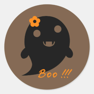 Cute Halloween Ghost Classic Round Sticker