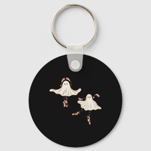 Cute Halloween Ghost Dancing Ballerina  Key Ring