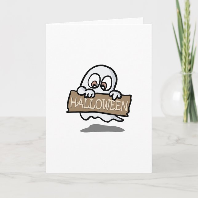 Cute Halloween Ghost design Card (Front)