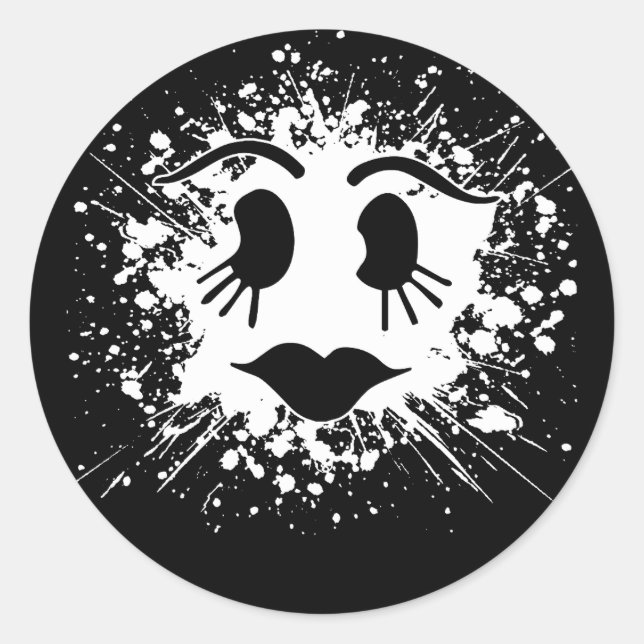 Cute Halloween Ghost Face Sticker (Front)