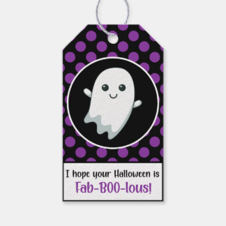 Cute Halloween Ghost Favour Gift Tags