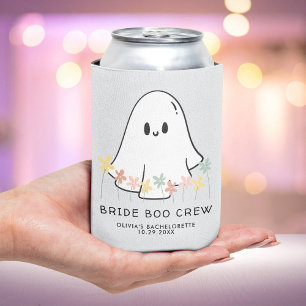 Cute Halloween Ghost Floral Bachelorette Party Can Cooler