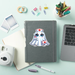 Cute Halloween ghost in a nurse's uniform Classic 
