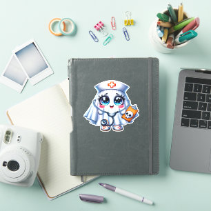 Cute Halloween ghost in a nurse's uniform Classic 