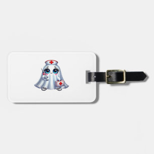 Cute Halloween ghost in a nurse's uniform Classic Luggage Tag