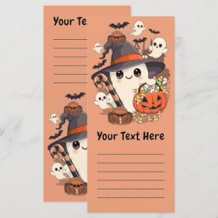 Cute Halloween Ghost Kawaii Style Menu