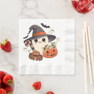 Cute Halloween Ghost Kawaii Style Napkin