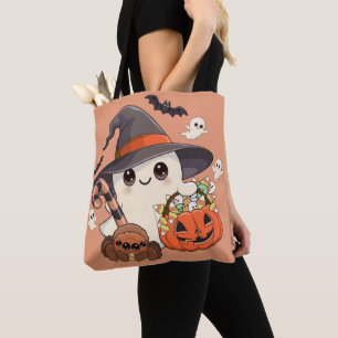 Cute Halloween Ghost Kawaii Style Tote Bag