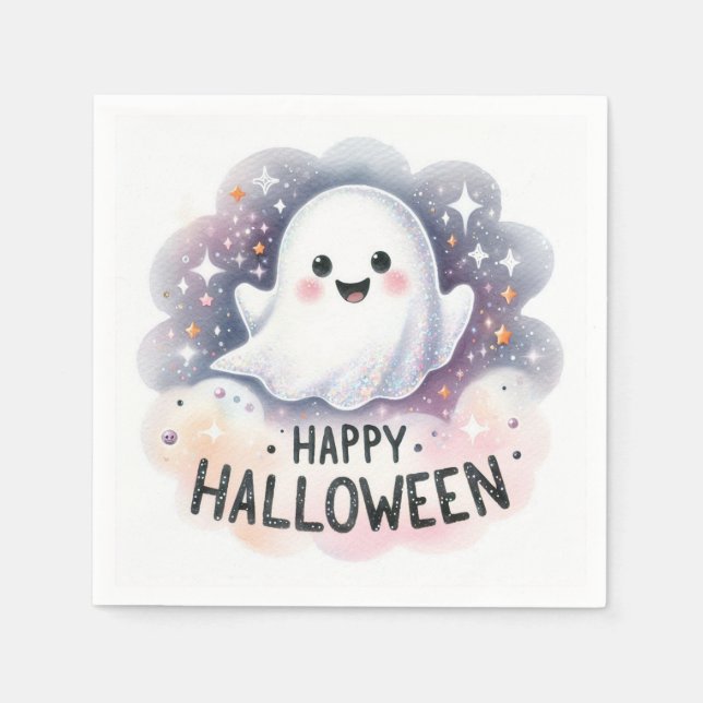 Cute Halloween Ghost Napkin (Front)