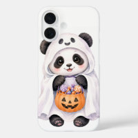 Cute Halloween Ghost Panda Pumpkin Candy iPhone 16
