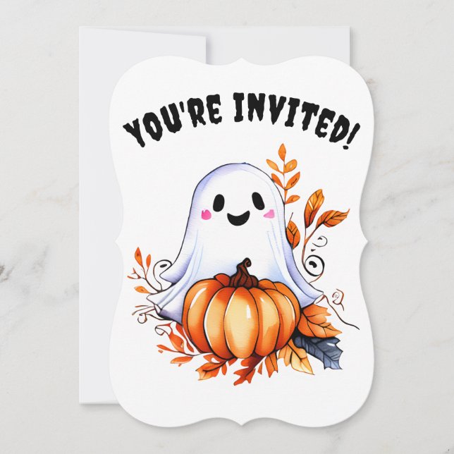 Cute Halloween Ghost Party Invitation (Front)