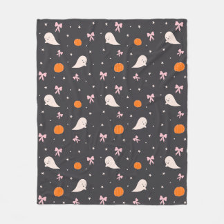 Cute Halloween Ghost Pattern Blanket | Black