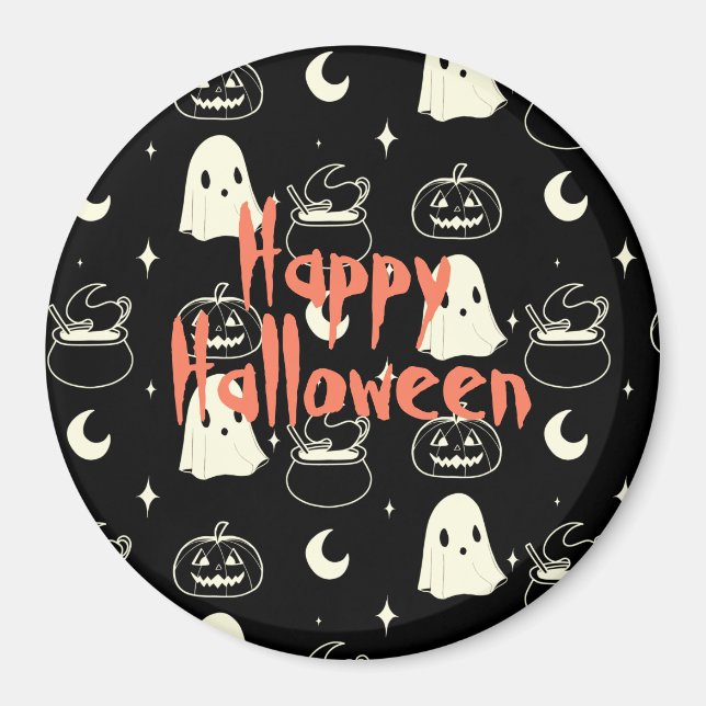 Cute Halloween Ghost Pattern    Magnet (Front)