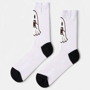Cute Halloween Ghost Photographer Socks