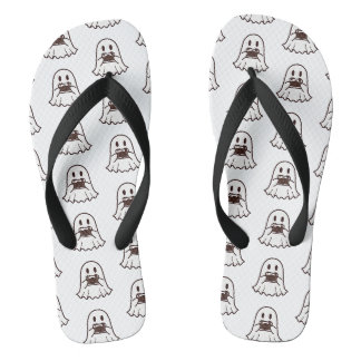 Cute Halloween Ghost Photographer Thongs