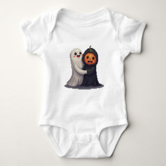 Cute Halloween Ghost & Pumkin Baby Bodysuit