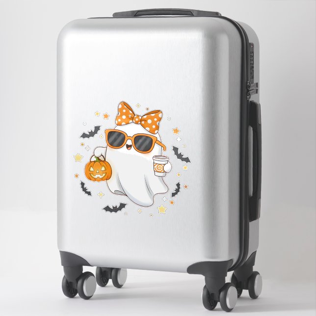 Cute Halloween Ghost Pumpkin Spice Personalised (Suitcase)