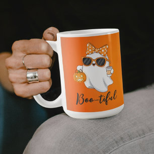 Cute Halloween Ghost Pumpkin Spice Personalised Coffee Mug