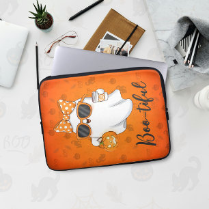Cute Halloween Ghost Pumpkin Spice Personalised Laptop Sleeve