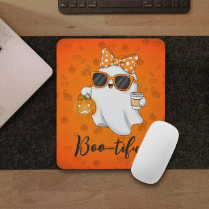 Cute Halloween Ghost Pumpkin Spice Personalised Mouse Pad