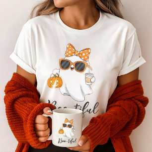 Cute Halloween Ghost Pumpkin Spice Personalised T-Shirt