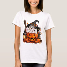Cute Halloween Ghost Pumpkin T-Shirt