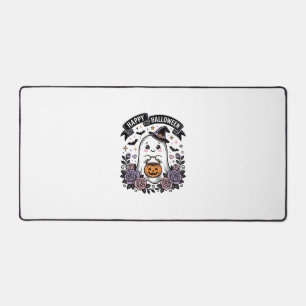 Cute Halloween Ghost Pumpkin Vintage Shirt Design_ Desk Mat