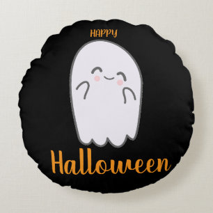 Cute Halloween Ghost Round Cushion