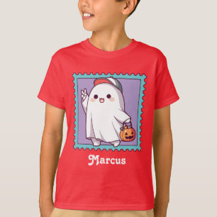 Cute Halloween Ghost School Kids Custom T-Shirt