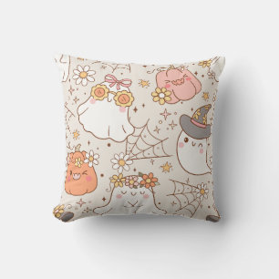 Cute Halloween Ghost Seamless Pattern Cushion