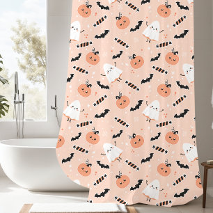 Cute Halloween Ghost Shower Curtain