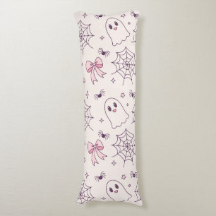 Cute Halloween Ghost & Spiderweb Pattern Body Cushion