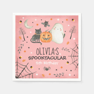 Cute Halloween Ghost Spooktacular Birthday Decor Napkin