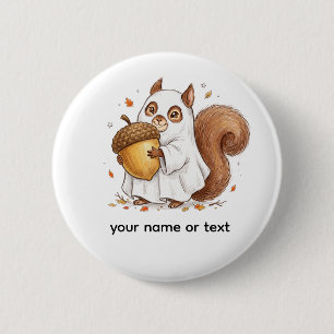 Cute Halloween Ghost Squirrel Custom Favour Classi 6 Cm Round Badge