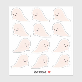 Cute Halloween Ghost Sticker Sheet