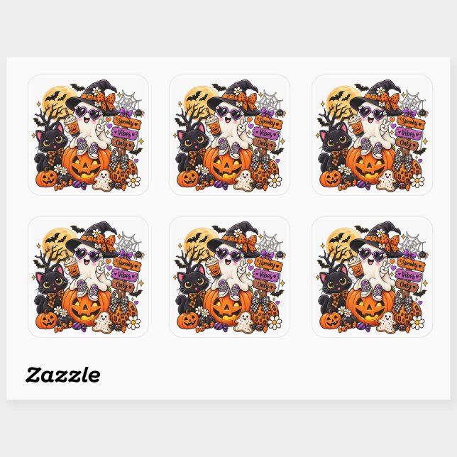 Cute Halloween Ghost Sticker | Spooky Vibes (Sheet)