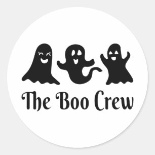 Cute Halloween Ghost, The Boo Crew Classic Round Sticker