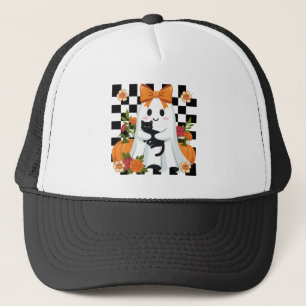 Cute Halloween Ghost Trucker Hat