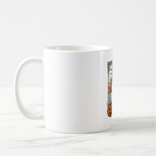 Cute Halloween Ghost Vintage Engraving Shirt Desig Coffee Mug