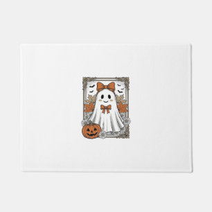 Cute Halloween Ghost Vintage Engraving Shirt Desig Doormat