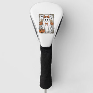 Cute Halloween Ghost Vintage Engraving Shirt Desig Golf Head Cover