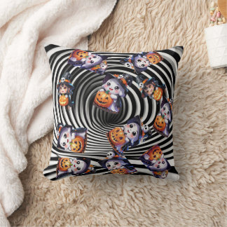 Cute Halloween Ghost with Pumpkin  Cushion