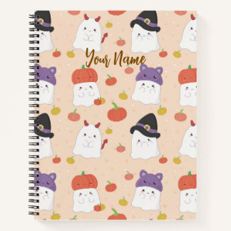 Cute Halloween Ghostie Notebook, Back to School Notebook