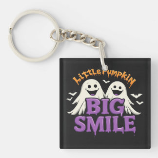 Cute Halloween Ghosts and Bats Key Ring