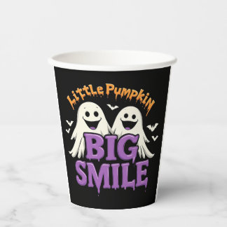 Cute Halloween Ghosts and Bats Paper Cups