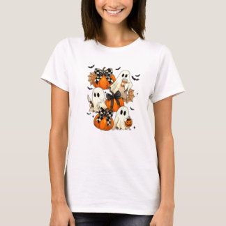 Cute Halloween Ghosts and Pumpkins T-Shirt